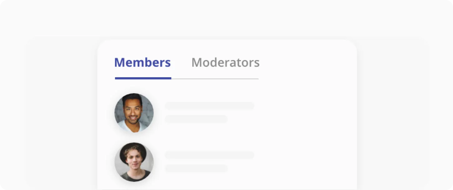 Chat List interface