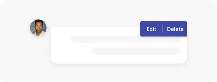 Message Edit/Delete interface