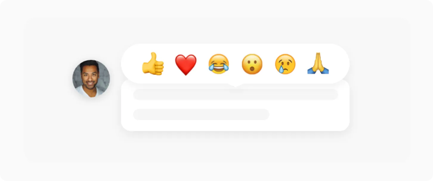 Reactions interface