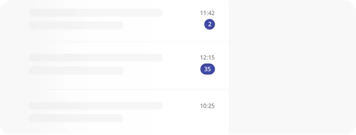 Unread Message Count interface