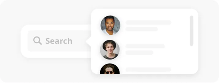 User Search interface